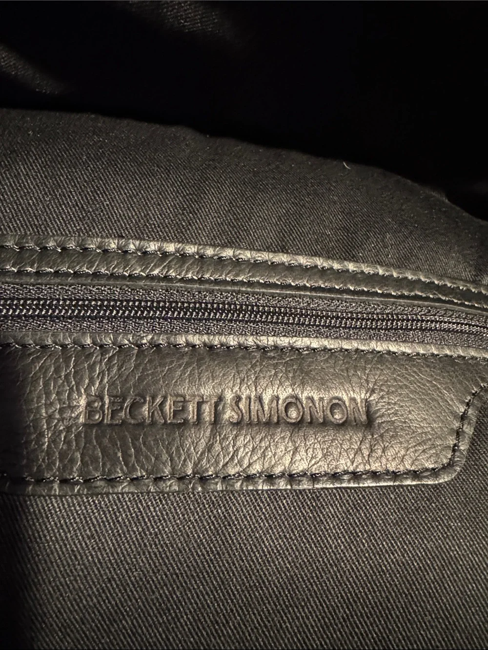 Beckett Simonon Logan Black Leather Backpack